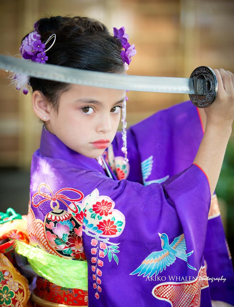 A girl in kimono, Celebrating Shichi Go San, Kimono Photography utilizing natural lighting, Shichi Go San in Los Angeles, Sisters in kimonos,